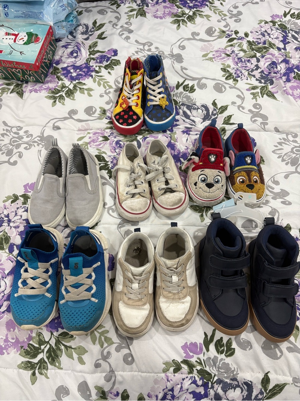 Kids Navy High-Top Sneakers